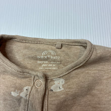 Load image into Gallery viewer, Unisex Next, brown cotton coverall, rabbit, EUC, size 000,  