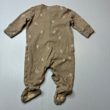 Load image into Gallery viewer, Unisex Next, brown cotton coverall, rabbit, EUC, size 000,  