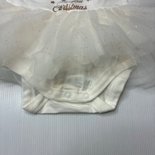 Load image into Gallery viewer, Girls Baby Berry, cream cotton blend tulle ruffle Christmas bodysuit, NEW, size 000,  