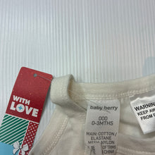 Load image into Gallery viewer, Girls Baby Berry, cream cotton blend tulle ruffle Christmas bodysuit, NEW, size 000,  