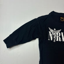 Load image into Gallery viewer, Unisex Nirvana, black cotton long sleeve t-shirt, EUC, size 3,  