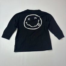Load image into Gallery viewer, Unisex Nirvana, black cotton long sleeve t-shirt, EUC, size 3,  
