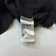 Load image into Gallery viewer, Unisex Anko, plain black cotton long sleeve t-shirt, EUC, size 2,  