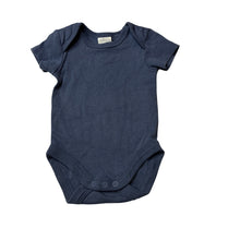Load image into Gallery viewer, Unisex Baby Berry, navy cotton bodysuit, EUC, size 000,  