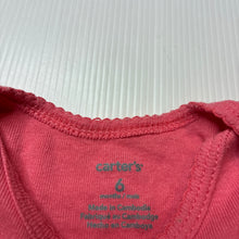 Load image into Gallery viewer, Girls Carter's, pink cotton bodysuit, GUC, size 00-0,  