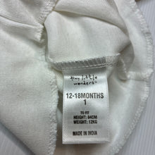 Load image into Gallery viewer, Unisex Tiny Little Wonders, white cotton singlet, dinosaur, GUC, size 1,  
