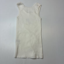 Load image into Gallery viewer, Unisex Tiny Little Wonders, white cotton singlet, dinosaur, GUC, size 1,  