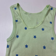 Load image into Gallery viewer, Unisex Tiny Little Wonders, green cotton singlet, EUC, size 1,  