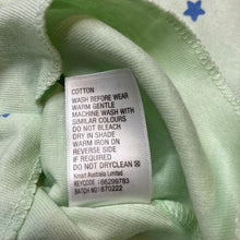 Load image into Gallery viewer, Unisex Tiny Little Wonders, green cotton singlet, EUC, size 1,  