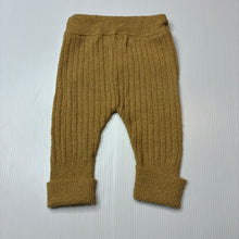 Load image into Gallery viewer, Unisex BELLE &amp; SUN, mustard cotton ribbed terry pants, elasticated, GUC, size 000,  