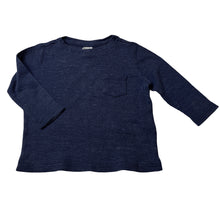Load image into Gallery viewer, Unisex Kids &amp; Co, navy cotton blend waffle long sleeve t-shirt, FUC, size 2,  