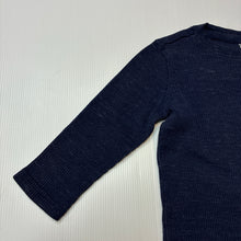 Load image into Gallery viewer, Unisex Kids &amp; Co, navy cotton blend waffle long sleeve t-shirt, FUC, size 2,  