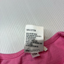 Load image into Gallery viewer, Girls Anko, pink cotton ruffle t-shirt, broderie trim, GUC, size 000,  