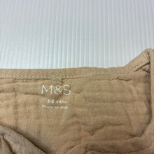 Load image into Gallery viewer, Girls M&amp;S, tan cotton wrap-front top, GUC, size 00,  