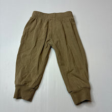 Load image into Gallery viewer, Unisex Bonds, khaki cotton blend fleece lined track pants, elasticated, GUC, size 0,  