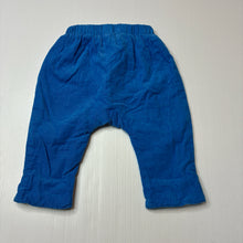 Load image into Gallery viewer, Unisex Cotton On Baby, blue corduroy cotton pants, elasticated, GUC, size 000,  