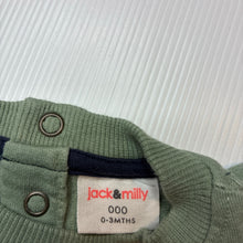 Load image into Gallery viewer, Unisex Jack &amp; Milly, cotton fleece lined sweater, embroidered, GUC, size 000,  