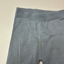 Load image into Gallery viewer, Unisex Dymples, blue cotton knit footed leggings, elasticated, EUC, size 000,  