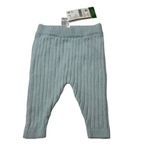 Load image into Gallery viewer, Unisex Dymples, blue organic cotton ribbed pants, NEW, size 000,  