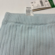 Load image into Gallery viewer, Unisex Dymples, blue organic cotton ribbed pants, NEW, size 000,  
