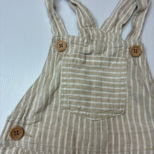 Load image into Gallery viewer, Unisex Anko, striped linen blend shortalls, vertical stripes, GUC, size 1,  