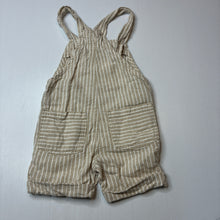 Load image into Gallery viewer, Unisex Anko, striped linen blend shortalls, vertical stripes, GUC, size 1,  