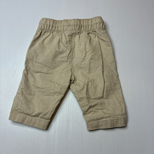 Load image into Gallery viewer, Unisex Baby Berry, beige cotton chino pants, elasticated, GUC, size 000,  