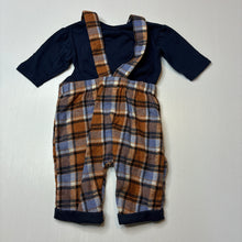 Load image into Gallery viewer, Unisex Baby Baby, long sleeve top &amp; overalls set, EUC, size 000,  