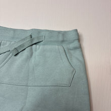 Load image into Gallery viewer, Unisex FRED &amp; FLO, aqua cotton blend basic fleece lined track pants, elasticated, EUC, size 000,  