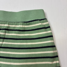 Load image into Gallery viewer, Unisex Sprout, striped cotton blend fleece lined pants, elasticated, EUC, size 000,  