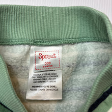 Load image into Gallery viewer, Unisex Sprout, striped cotton blend fleece lined pants, elasticated, EUC, size 000,  