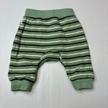 Load image into Gallery viewer, Unisex Sprout, striped cotton blend fleece lined pants, elasticated, EUC, size 000,  