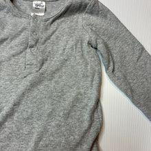 Load image into Gallery viewer, Unisex Anko, grey cotton blend ribbed long sleeve bodysuit, GUC, size 2,  
