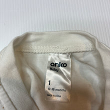 Load image into Gallery viewer, Unisex Anko, cream cotton zip coverall, shooting stars, EUC, size 1,  