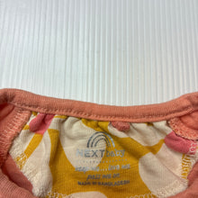 Load image into Gallery viewer, Girls Next, peach cotton romper, rainbow, EUC, size 000,  