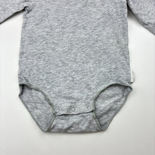Load image into Gallery viewer, Unisex Bonds, grey stretch cotton long sleeve bodysuit, GUC, size 00,  