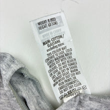 Load image into Gallery viewer, Unisex Bonds, grey stretch cotton long sleeve bodysuit, GUC, size 00,  