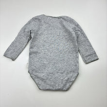 Load image into Gallery viewer, Unisex Bonds, grey stretch cotton long sleeve bodysuit, GUC, size 00,  