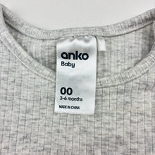 Load image into Gallery viewer, Girls Anko, grey marle stretch cotton ribbed long sleeve t-shirt, EUC, size 00,  