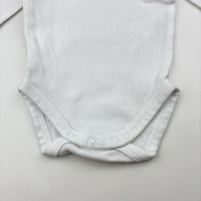 Load image into Gallery viewer, Unisex Marquise, white cotton long sleeve bodysuit, GUC, size 0000,  