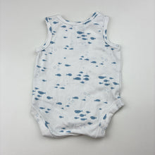 Load image into Gallery viewer, Unisex dynples, stretch cotton singletsuit, fish, GUC, size 000,  