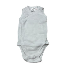 Load image into Gallery viewer, Unisex Zara, white cotton ribbed singletsuit, EUC, size 000,  