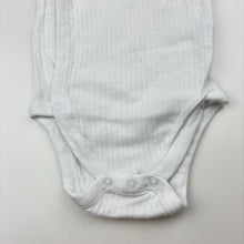 Load image into Gallery viewer, Unisex Zara, white cotton ribbed singletsuit, EUC, size 000,  