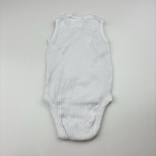 Load image into Gallery viewer, Unisex Zara, white cotton ribbed singletsuit, EUC, size 000,  