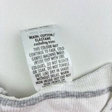 Load image into Gallery viewer, Unisex Bonds, striped stretch cotton ribbed bodysuit, FUC, size 0000,  