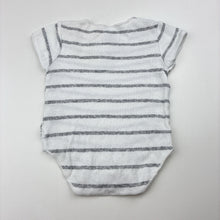 Load image into Gallery viewer, Unisex Bonds, striped stretch cotton ribbed bodysuit, FUC, size 0000,  