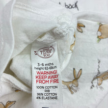 Load image into Gallery viewer, Unisex Guess How Much I Love You, white cotton romper, embroidered, FUC, size 00,  