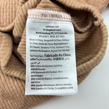 Load image into Gallery viewer, Unisex Cotton On Baby, brown stretch cotton ribbed long sleeve bodysuit, EUC, size 00,  