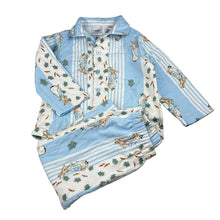 Load image into Gallery viewer, Unisex Beatrix Potter, Peter Rabbit striped flannel cotton pyjama set, EUC, size 2,  