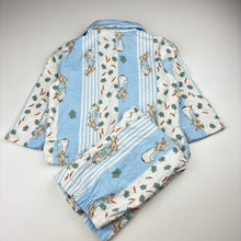 Load image into Gallery viewer, Unisex Beatrix Potter, Peter Rabbit striped flannel cotton pyjama set, EUC, size 2,  